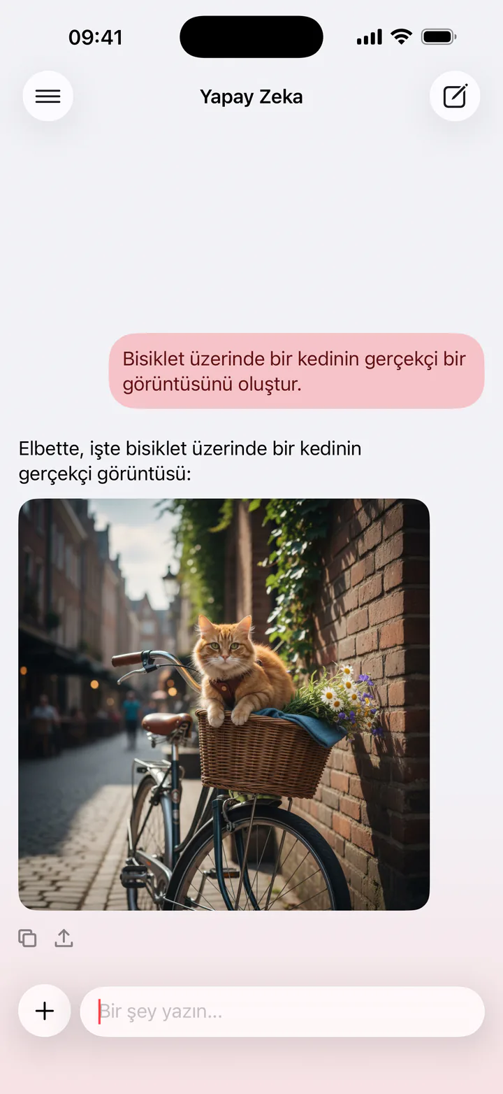 Tarif edilen sahneyi görsele çeviren ekran